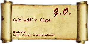 Gömör Olga névjegykártya